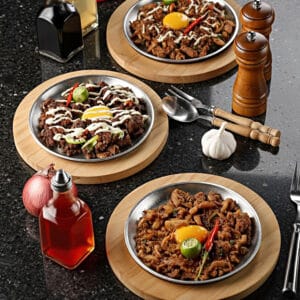 Beef Chicken Pork Sisig Trio (Good for 3 persons)