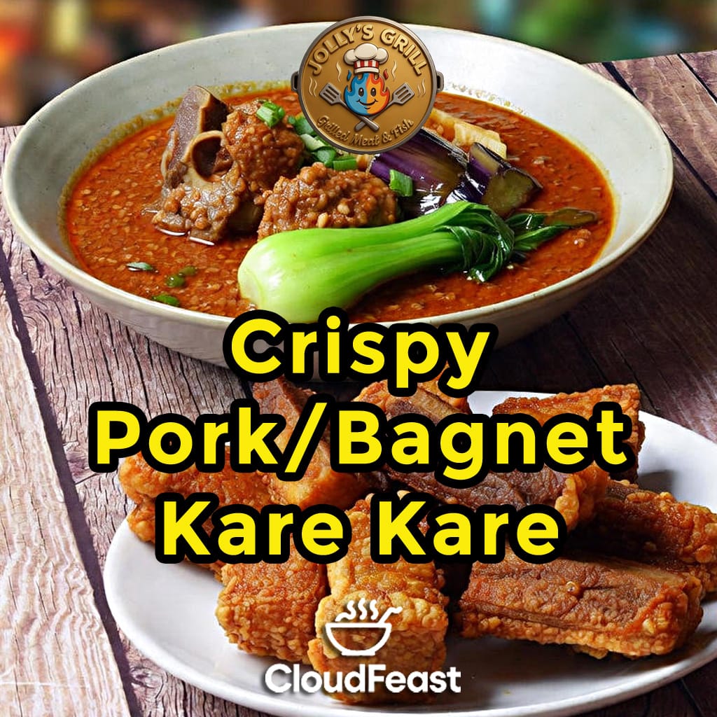 Crispy Pork Bagnet Kare Kare- Jollys Grill (Good for 5 Persons)