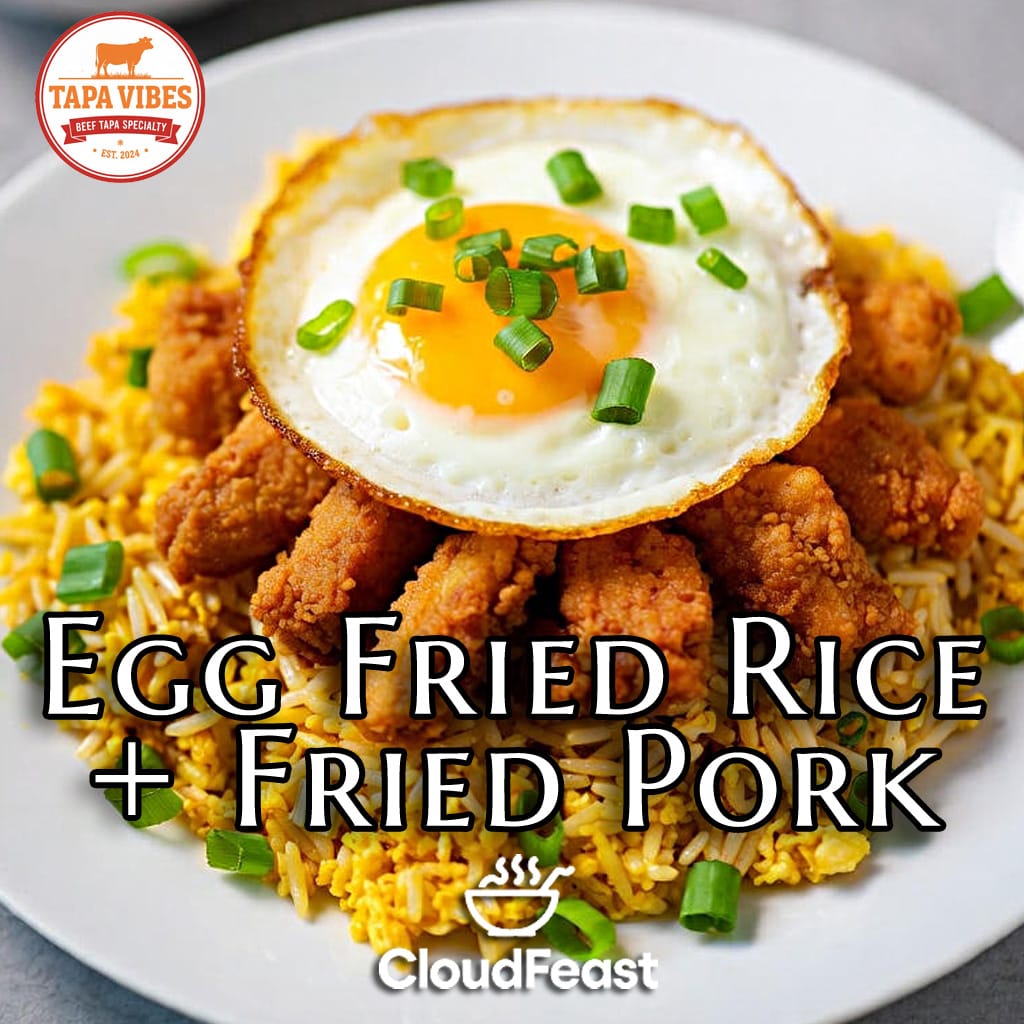 Egg Fried Rice + Fried Pork - Tapa Vibes (Good for 5 Persons)
