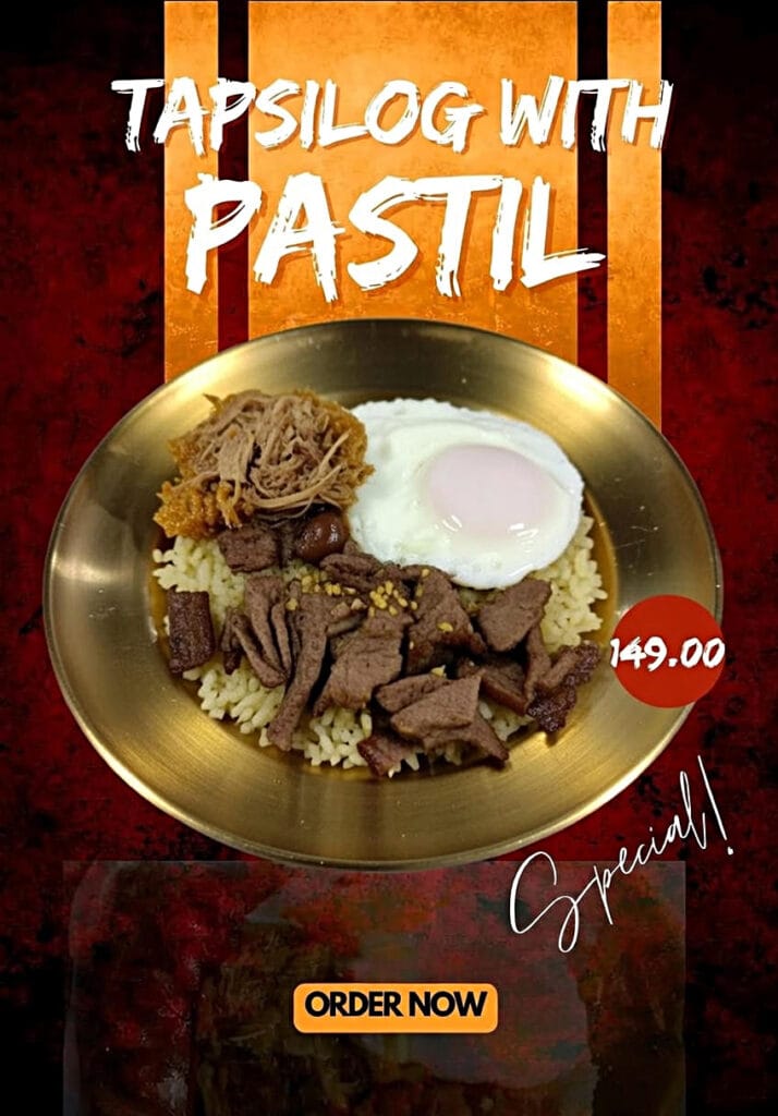Tapsilog with Pastil