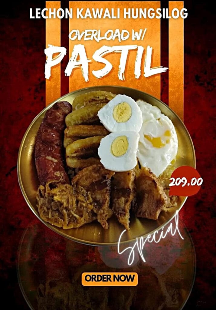 Lechong Kawali HungSilog overload with Pastil