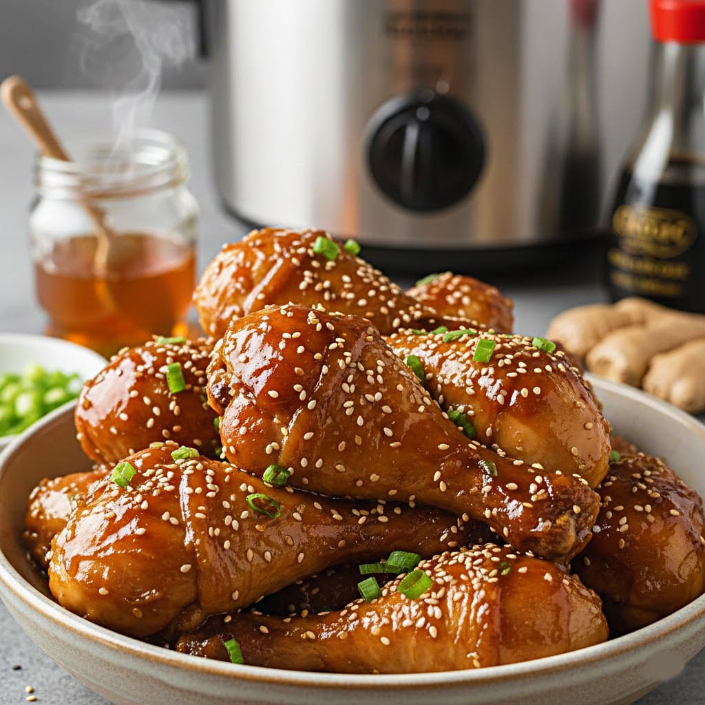 Slow Cooker Sticky Honey Soy Chicken Drumsticks (8 pcs)